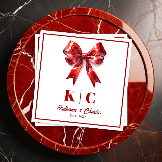 Modernes Red Bow Weving Serviette