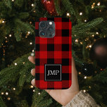 Modernes Red Buffalo Kariert | Persönliche Initial Case-Mate iPhone Hülle<br><div class="desc">Mit unserem Karierten Personal Initial Produkt "Modern Red Buffalo",  exklusiv auf Zazzle erhältlich,  stärken Sie Ihren Stil! Egal ob Sie eine Touch rustikalen Charmes in Ihren Kleiderschrank stecken möchten oder nach dem perfekten personalisierten Geschenk suchen,  dieses Produkt ist für Sie konzipiert.</div>