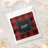 Modernes Red Buffalo Kariert | Persönliche Initial Geschenktütchen (Ausgeschnitten)