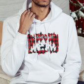 Modernes Red Buffalo Karierter Niedlicher Weihnach Hoodie