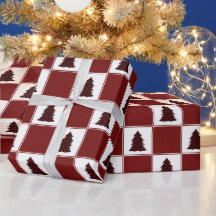 Modernes Red Buffalo Kariertes Weihnachtsbaummuste