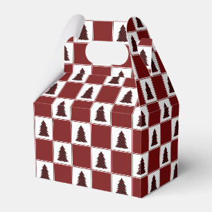 Modernes Red Buffalo Kariertes Weihnachtsbaummuste Geschenkschachtel