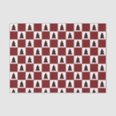 Modernes Red Buffalo Kariertes Weihnachtsbaummuste Seidenpapier (Vorderseite)