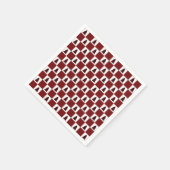 Modernes Red Buffalo Kariertes Weihnachtsbaummuste Serviette (Ecke)