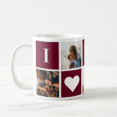 Modernes Red Custom Foto I Liebe Mama Tasse (Links)
