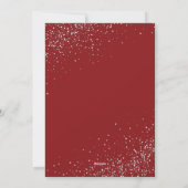 Modernes Red Gold Script Frohe Weihnachten Foto (Rückseite)