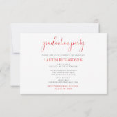 Modernes Red Graduation Party Foto Einladung (Rückseite)