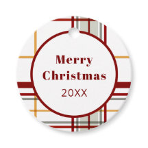 Modernes Red Green Gold für Ferien Kariert