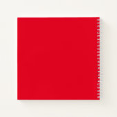 Modernes Red Homemade mit Liebe-Rezept-Notebook Notizblock (Rückseite)