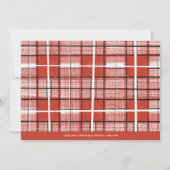 Modernes Red Kariert Joy Weihnachtsfest Foto (Rückseite)