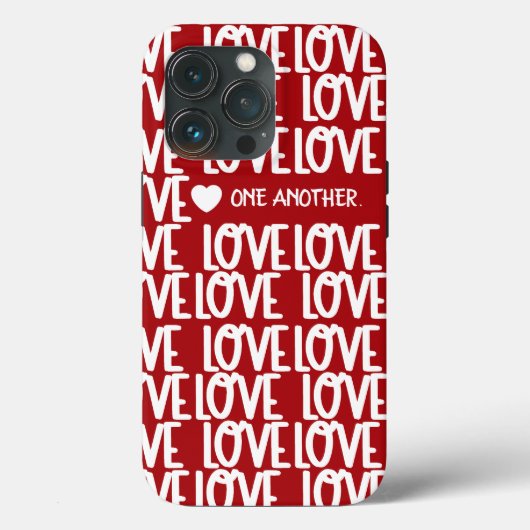 Modernes Red Liebe Script Inspirational Verse Case (Rückseite)