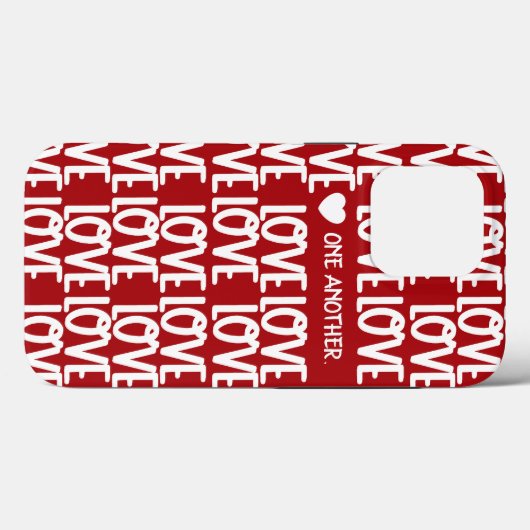 Modernes Red Liebe Script Inspirational Verse Case (Rückseite (Horizontal))