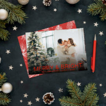 Modernes Red Merry & Bright Stilvolles Weihnachtsf