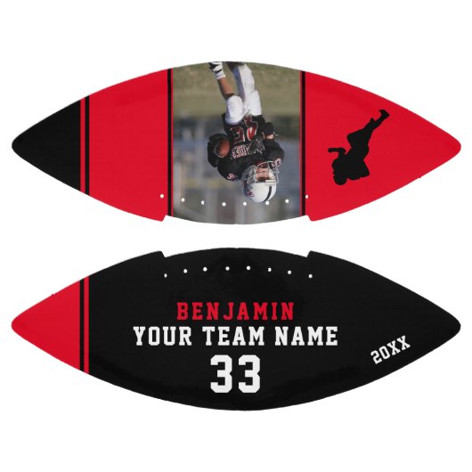 Modernes Red Player Number Team Foto Football (Paneele)