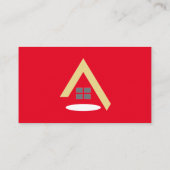 Modernes Red Realtor Real Anwesen Agent Foto Visitenkarte (Rückseite)