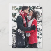 Modernes Red Script Foto Frohe Verheiratete Weihna Einladung (Rückseite)