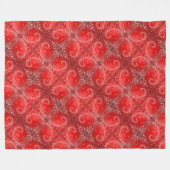 Modernes Red Snowflake Muster Fleecedecke (Vorderseite (Horizontal))