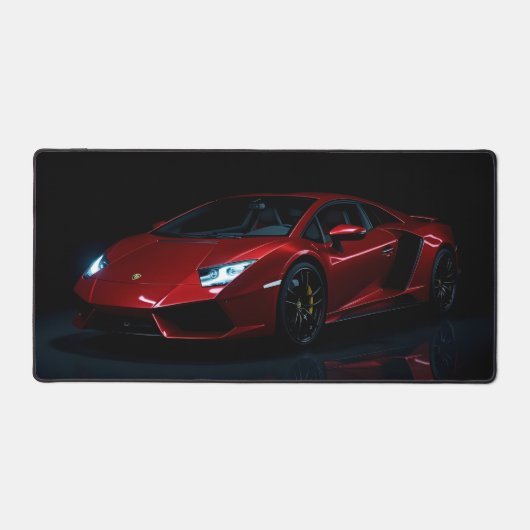 Modernes Red Sports Car Schreibtischunterlage (Vorderseite)