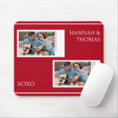 Modernes Red Valentinstag Custom Foto Mousepad (Mit Mouse)