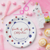 Modernes Red White Dots 4. Juli GRILLEN Party Pappteller (Party)