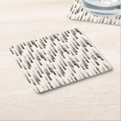 Modernes Regen-Muster Rechteckiger Pappuntersetzer (angewinkelt)