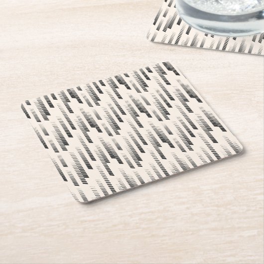 Modernes Regen-Muster Rechteckiger Pappuntersetzer (angewinkelt)