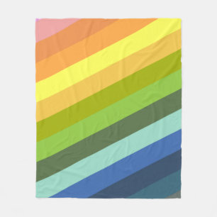 Modernes Regenbogen-Diagonal-Streifen Geometrische Fleecedecke