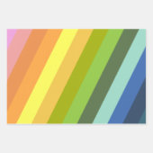 Modernes Regenbogen-Diagonal-Streifen Geometrische Geschenkpapier Set (Vorderseite 3)