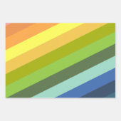 Modernes Regenbogen-Diagonal-Streifen Geometrische Geschenkpapier Set (Vorderseite)