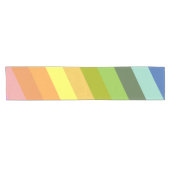 Modernes Regenbogen-Diagonal-Streifen Geometrische Kurzer Tischläufer (Horizontal)