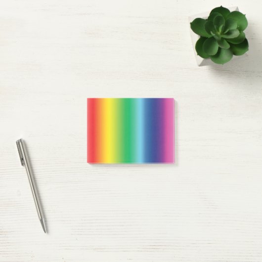 Modernes Regenbogen-Gay Pride-Fahnenmuster macht S Post-it Klebezettel (Büro)