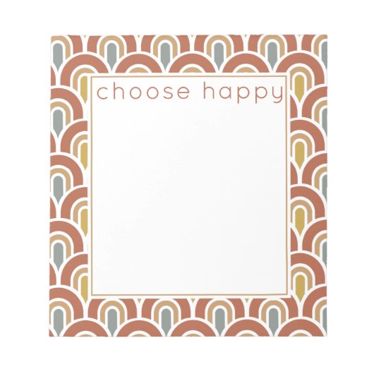 Modernes Regenbogendesign Notepad Notizblock (Vorderseite)
