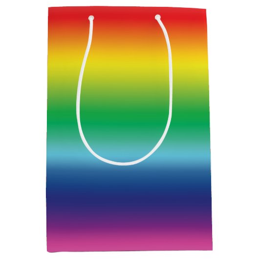 Modernes Regenbogenfarbenmuster Mittlere Geschenktüte (Vorderseite)