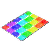 Modernes Regenbogenfarbenmuster Notizblock (Linke Seite)