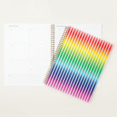 Modernes Regenbogengefälle und weiße senkrechte St Planer (Anzeige)