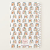 Modernes Regenbogengrau-Rose-Monogramm 2023 Planer (Rückseite)