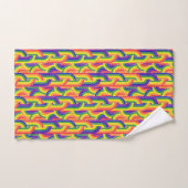 Modernes Regenbogenmuster Badhandtuch Set (Handtuch)