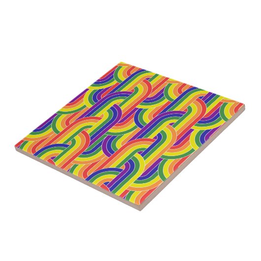 Modernes Regenbogenmuster Fliese (Seite)