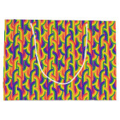 Modernes Regenbogenmuster Große Geschenktüte (Rückseite)