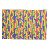 Modernes Regenbogenmuster Kissenbezug (Rückseite-Links)