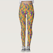 Modernes Regenbogenmuster Leggings (Vorderseite)