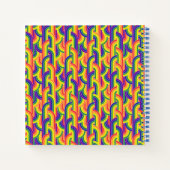 Modernes Regenbogenmuster Notizblock (Rückseite)