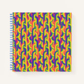 Modernes Regenbogenmuster Notizblock (Vorderseite)