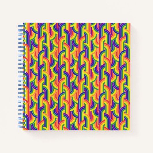 Modernes Regenbogenmuster Notizblock (Vorderseite)