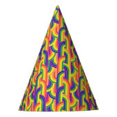 Modernes Regenbogenmuster Partyhütchen (Vorderseite)