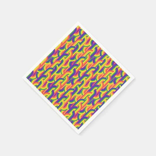 Modernes Regenbogenmuster Serviette (Ecke)