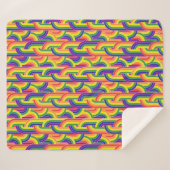 Modernes Regenbogenmuster Sherpadecke (Vorderseite (Horizontal))