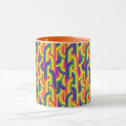 Modernes Regenbogenmuster Tasse (Zentrum)