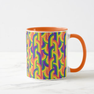 Modernes Regenbogenmuster Tasse