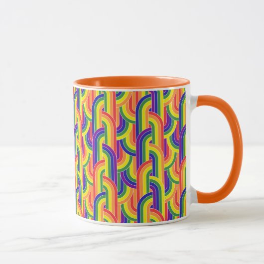 Modernes Regenbogenmuster Tasse (Rechts)
